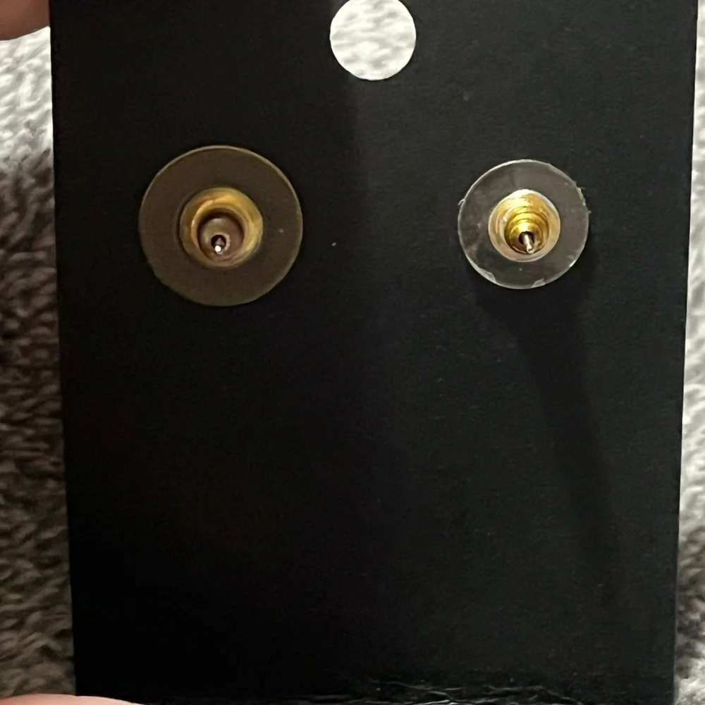 Liz Claiborne International Elegant Blue and Gold Drop Earrings - Picture 4 of 4